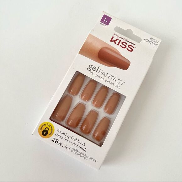 Kiss Gel Fantasy Press-On Nails - Tan / Brown - Picture 1 of 4